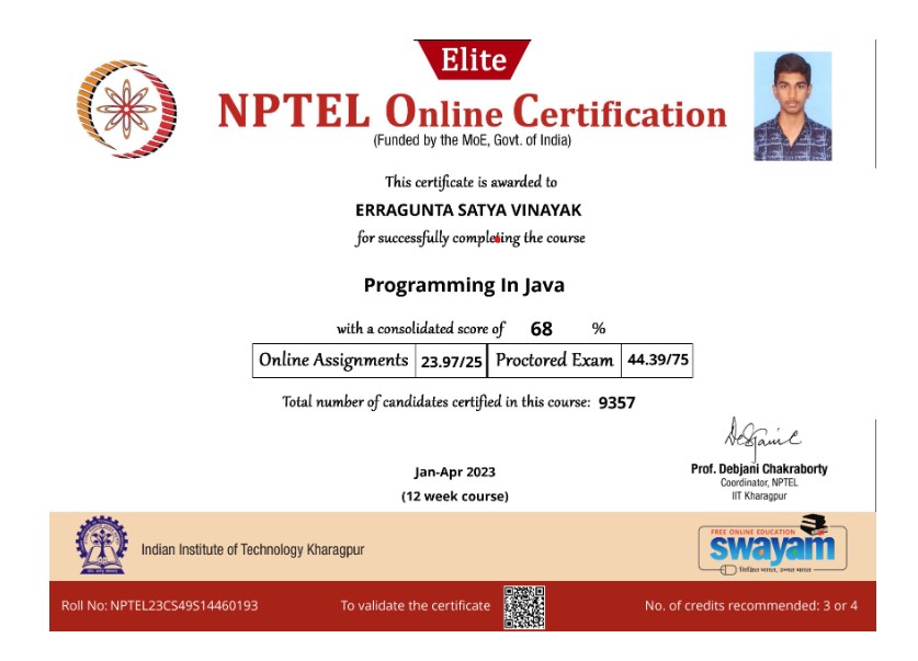 Certificate