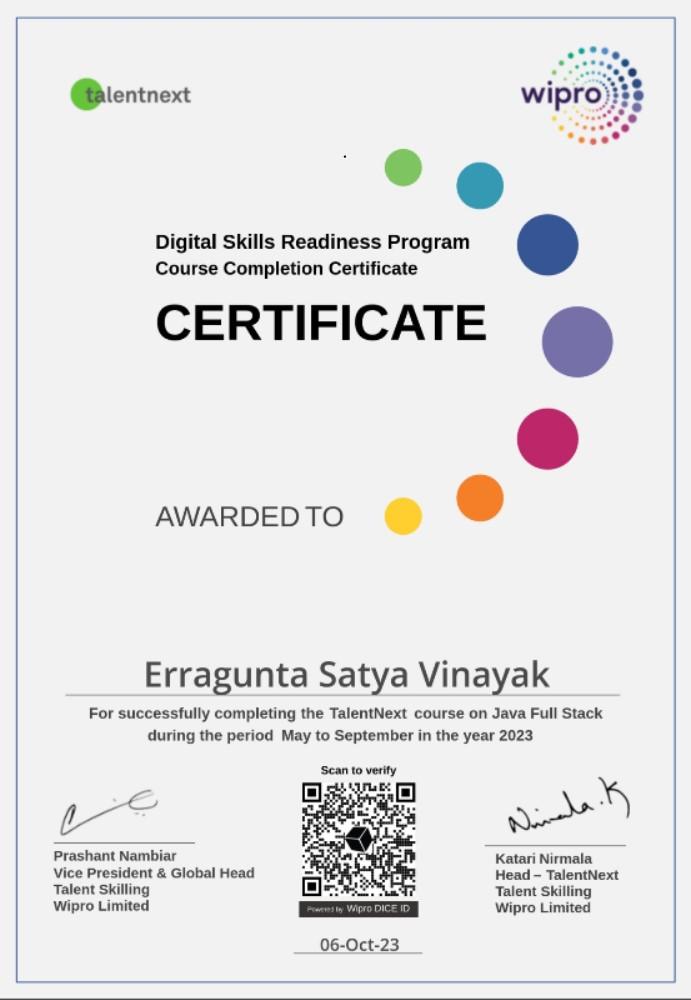 Certificate