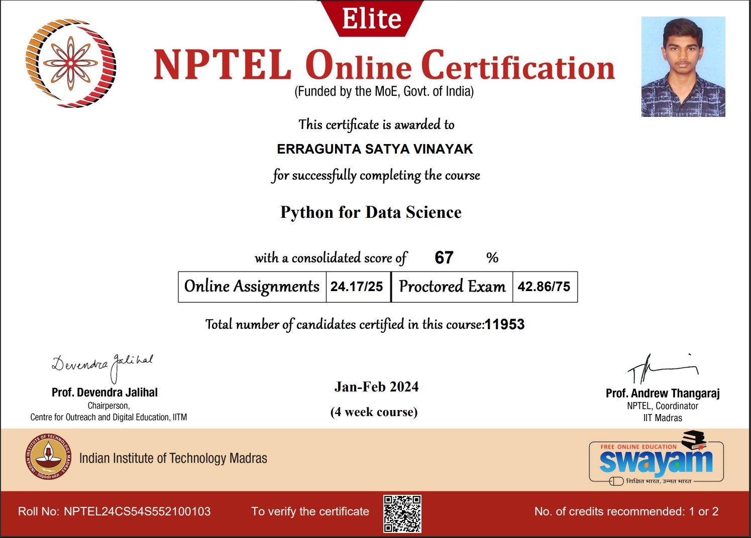 Certificate